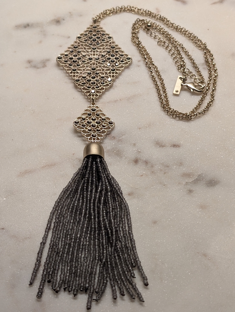 White House Black Market Tassel Necklace